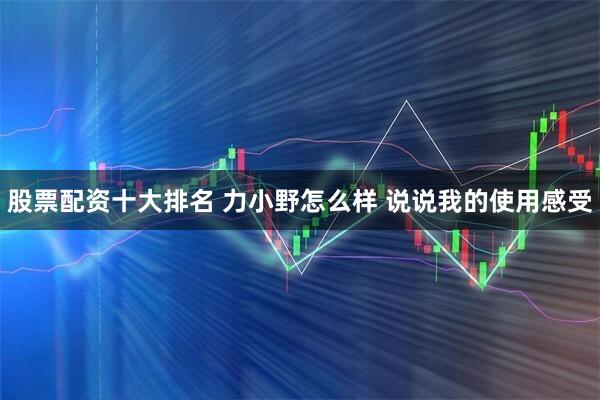 股票配资十大排名 力小野怎么样 说说我的使用感受